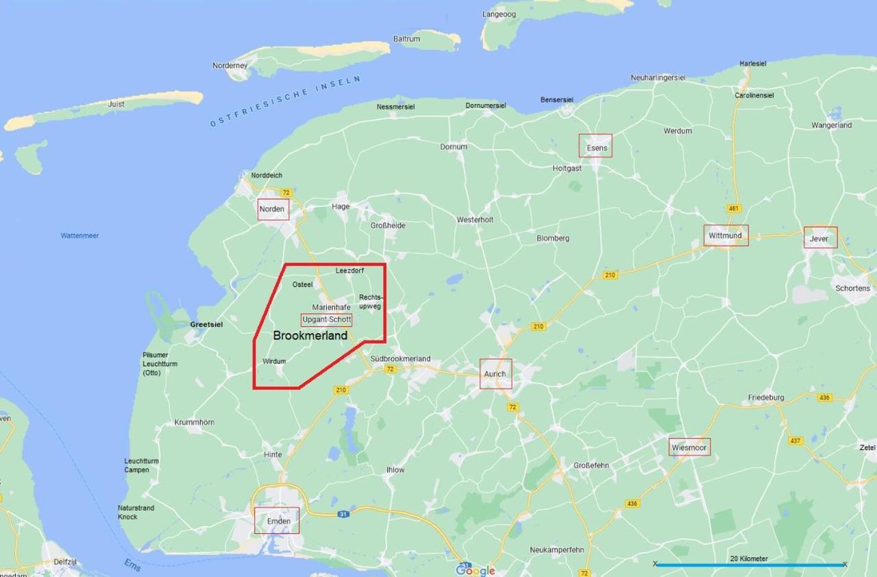 Ostfriesland Apartements -Fewo- Upgant-Schott Luaran gambar